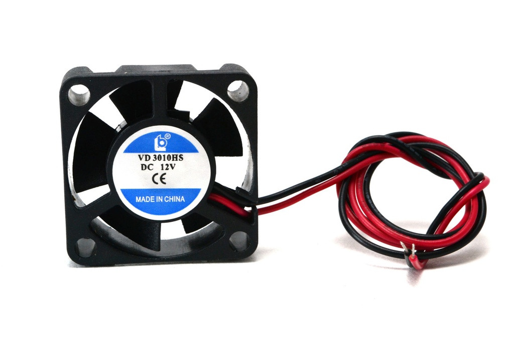 FAN 30x30x10mm 12V C/BUJE 2 CABLES