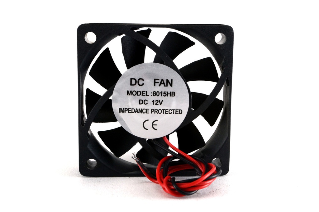 FAN 60x60x15mm 12VDC C/BUJE 3 CABLES