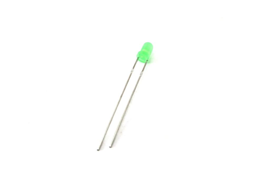 LED 3mm VERDE DIFUSO