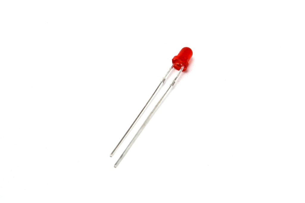 LED 3mm ROJO DIFUSO