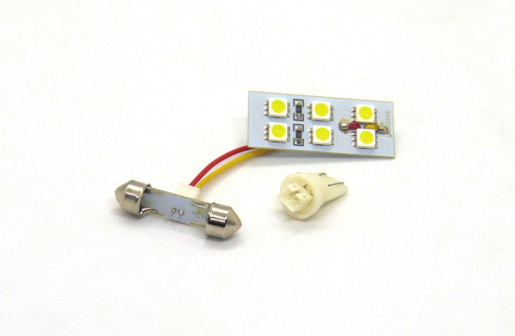 LAMPARA TIPO PLACA 40x16mm 6 LED SMD 12V BLANCOS