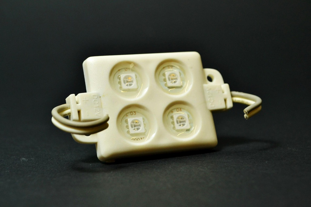 MODULO 4 LED SMD AZULES 12V SUMERGIBLE