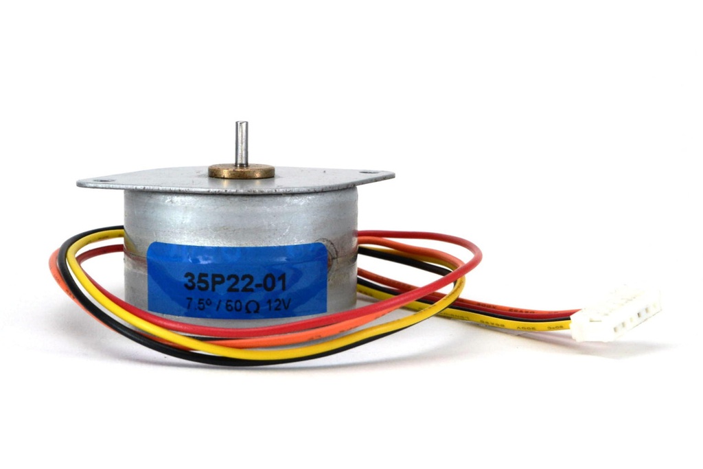 7.5º STEPPER MOTOR 12V 0.2A D=34mm 550gr/cm