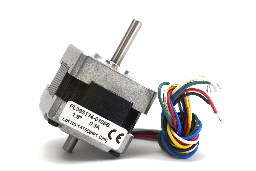 1.8º STEPPER MOTOR 12V 0.3A 39x34mm 1300gr/cm