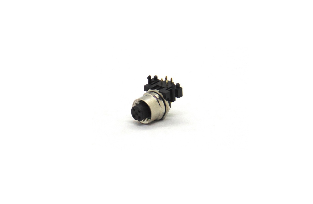 CONECTOR CIRCULAR M12 HEMBRA 4 VIAS P/IMPRESO