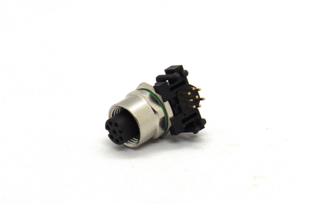 CONECTOR CIRCULAR M12 HEMBRA 8 VIAS P/IMPRESO