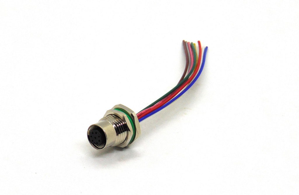 CONECTOR CIRCULAR M12 HEMBRA 8 VIAS P/PANEL