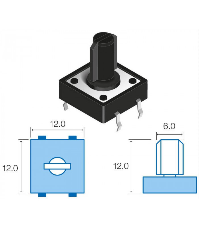 TOUCH SWITCH 12mm BASE GRANDE