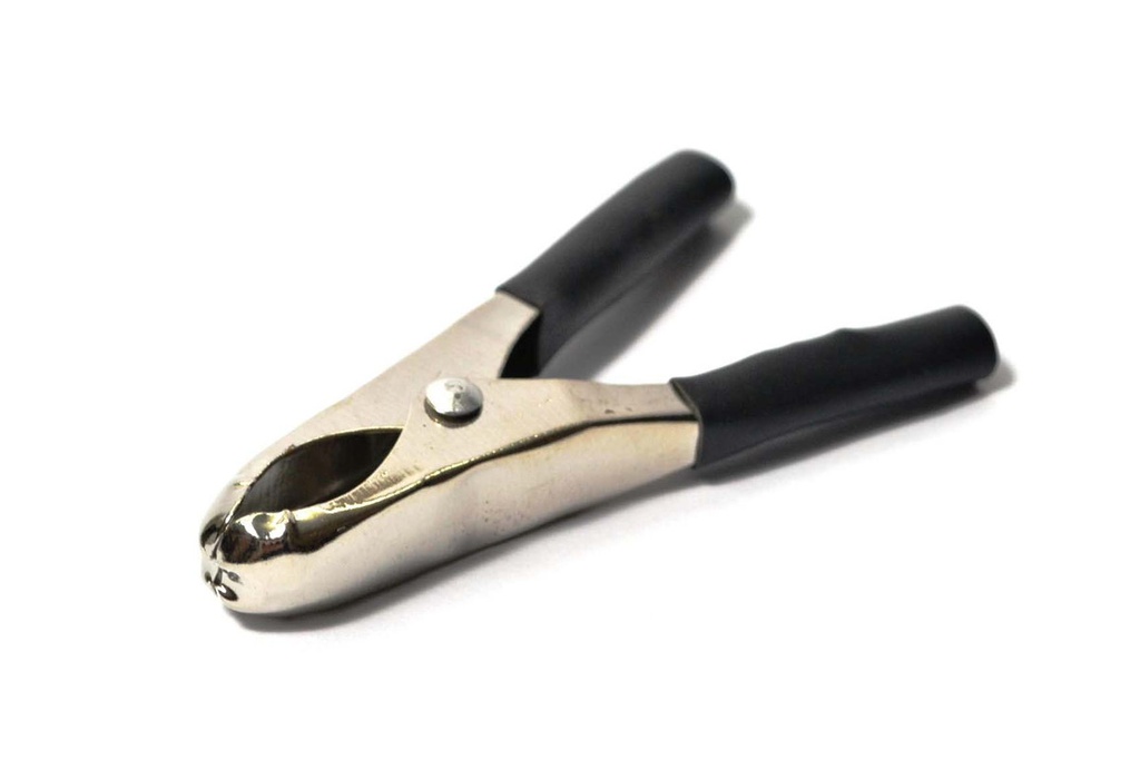 PINZA COCODRILO 15 AMP. NEGRA 60mm