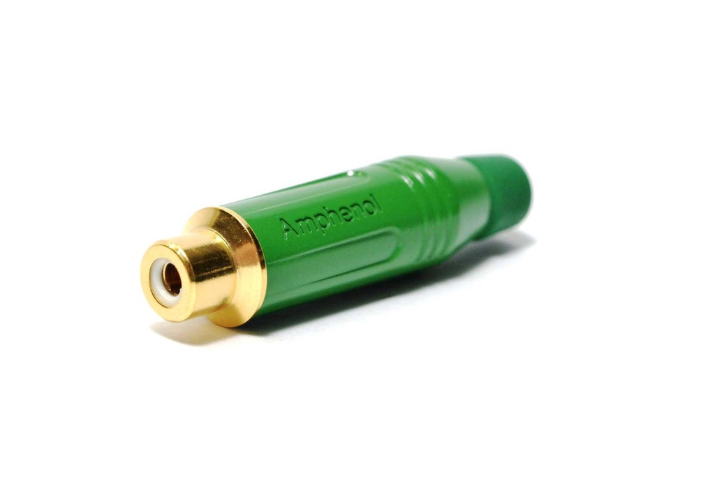 RCA AMPHENOL VERDE HEMBRA P/CABLE