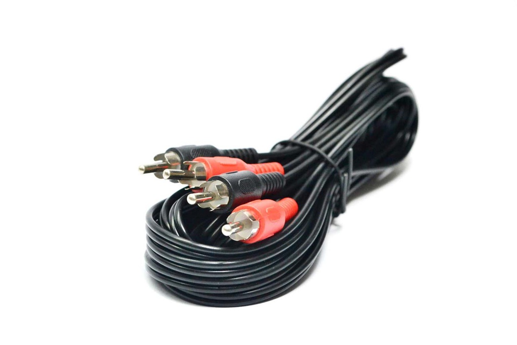 CABLE STEREO RCA M/RCA M 4 METROS ROJO Y NEGRO