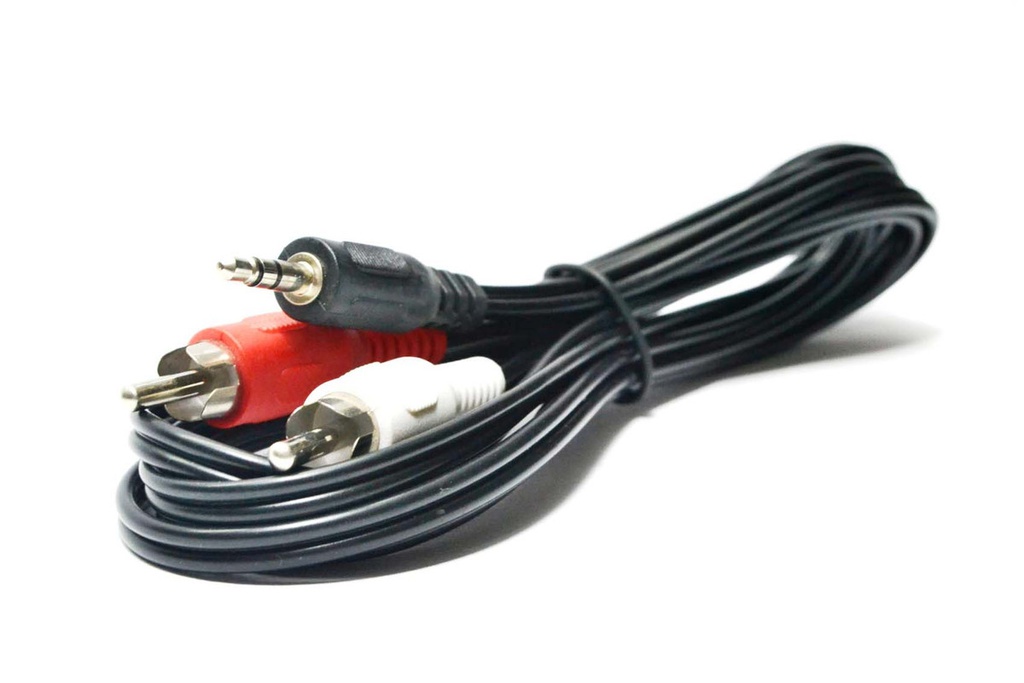 CABLE STEREO 2 RCA MACHO A PLUG STEREO 3.5mm