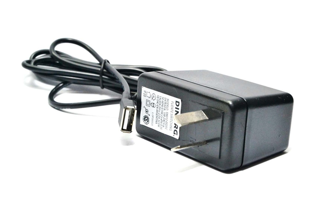 CARGADOR 5V 2.5AMP SALIDA USB DE PARED