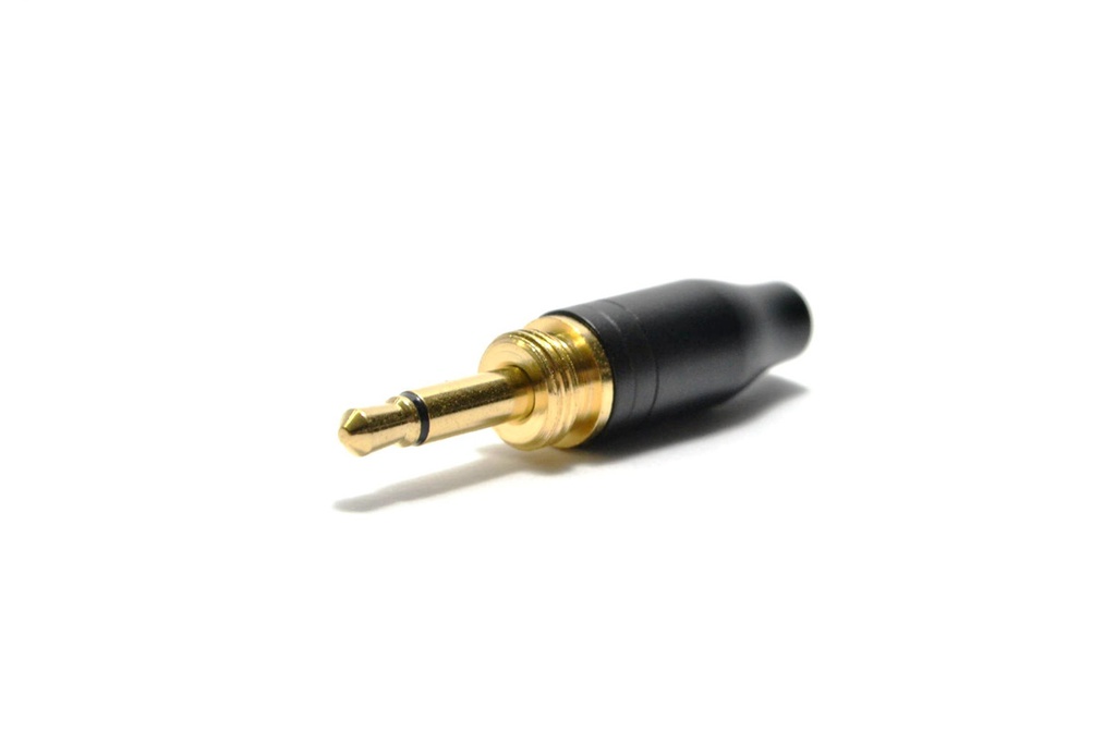 PLUG 3.5mm MONO DORADO CON ROSCA