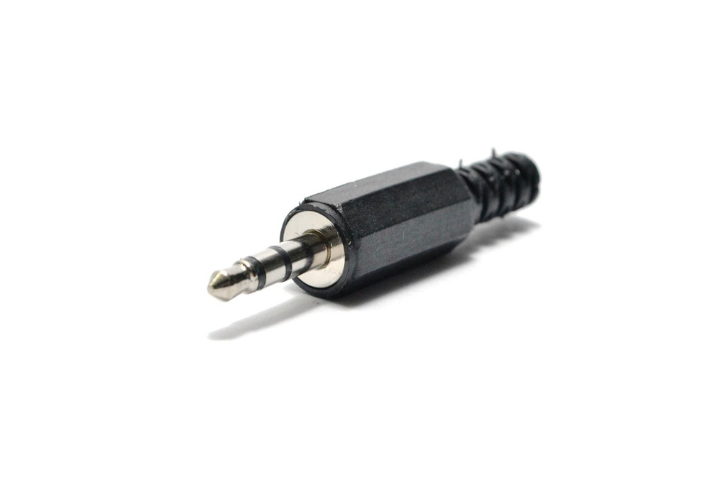 PLUG STEREO 3.5mm PLASTICO P/CABLE