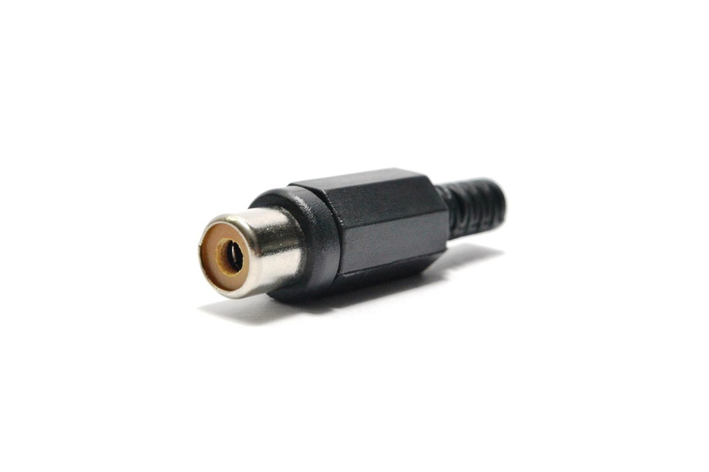 RCA HEMBRA NEGRA PLASTICA P/CABLE