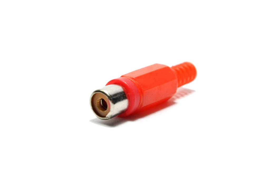 RCA HEMBRA ROJA PLASTICA P/CABLE