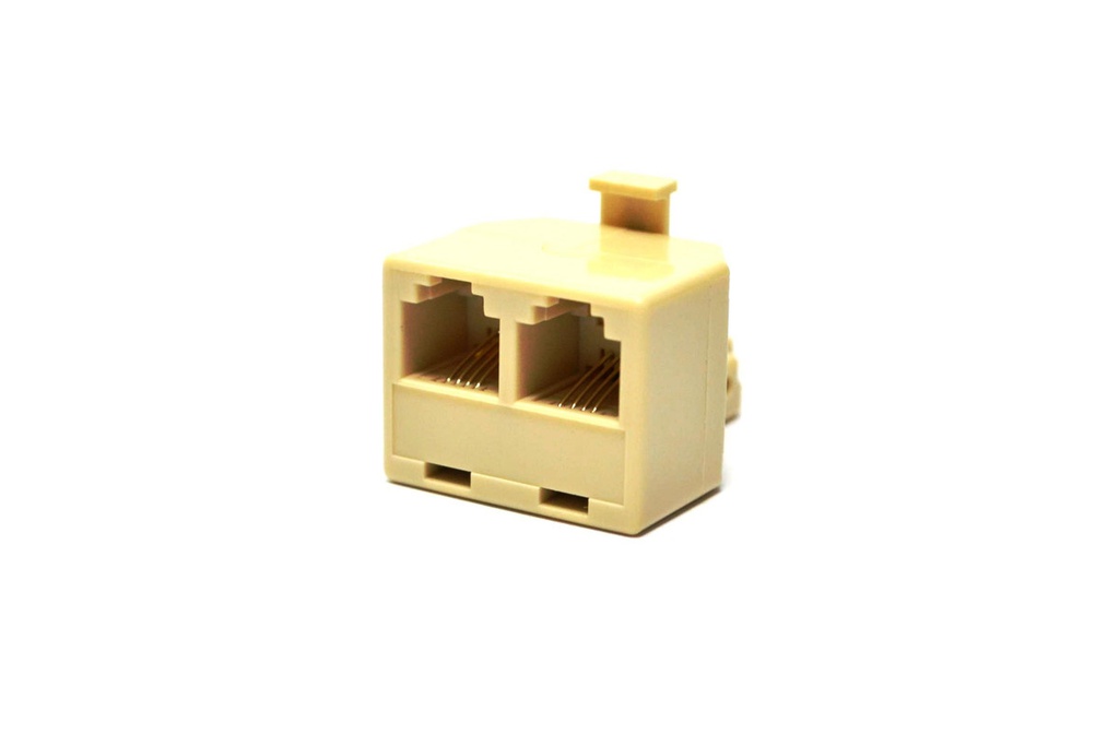 ADAPTADOR RJ11 MACHO A 2 HEMBRAS