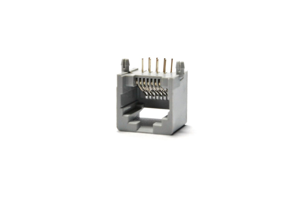 RJ45 HEMBRA P/IMPRESO 90º GRIS