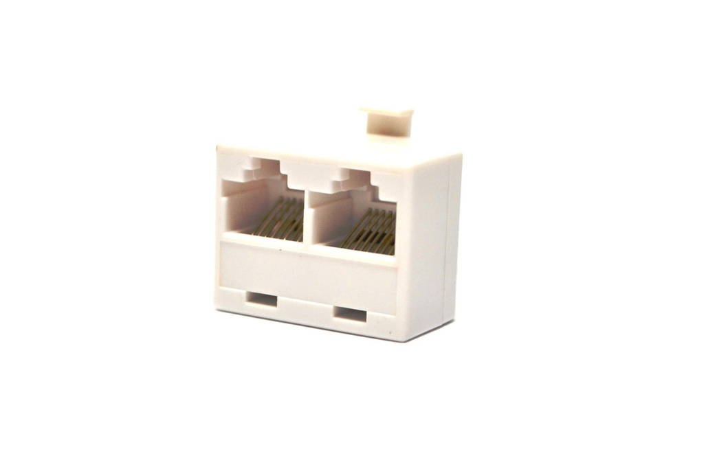 ADAPTADOR RJ45 MACHO A 2 HEMBRAS