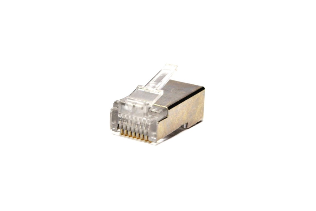 RJ45 MACHO BLINDADO P/CABLE REDONDO