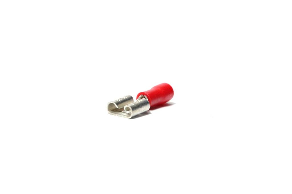 PALA HEMBRA 6.3mm PREAISLADO ROJO