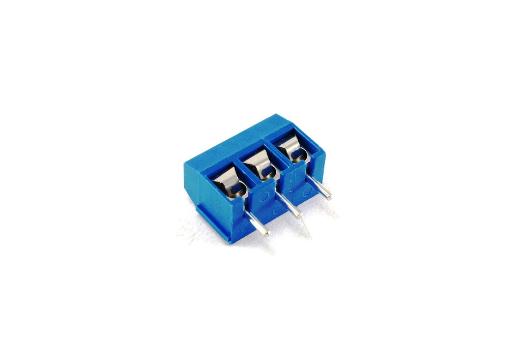 BORNERA TRIPLE AZUL PARA IMPRESO 8A 300V