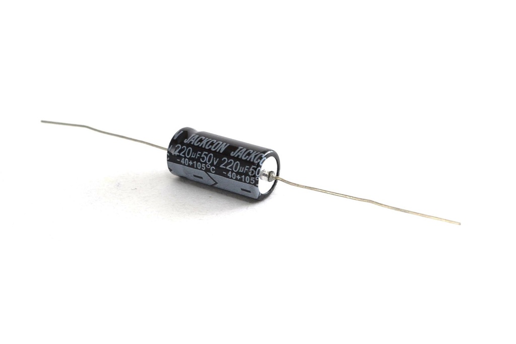 CAP. ELECTROLITICO AXIAL 220uF 50V 105ºC