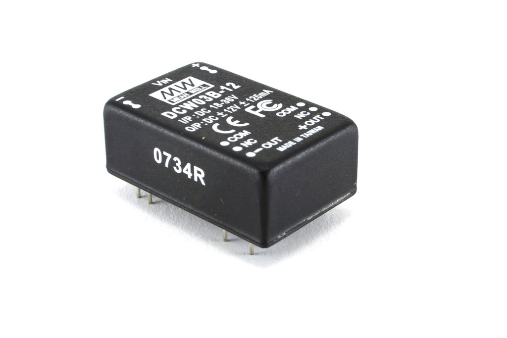 CONVERSOR DC/DC ENT: 18-36V SAL: +12V -12V 125mA