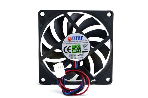 [KDE1208-10HBR2] FAN 80x80x10mm 12VDC C/BUJE 3 CABLES