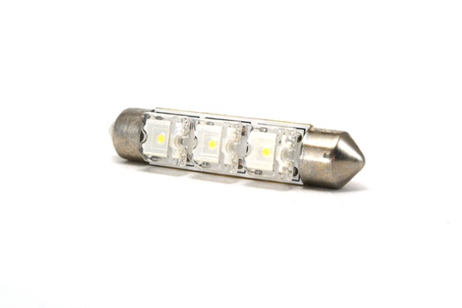 [L-AUTO-1044W3] LAMPARA BLANCA 10x44mm C/3 LED PIRAÑA