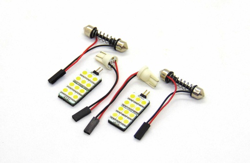 [L-AUTO-SMD12] LAMPARA TIPO PLACA 12 LED SMD 5050 BLANCA 12V