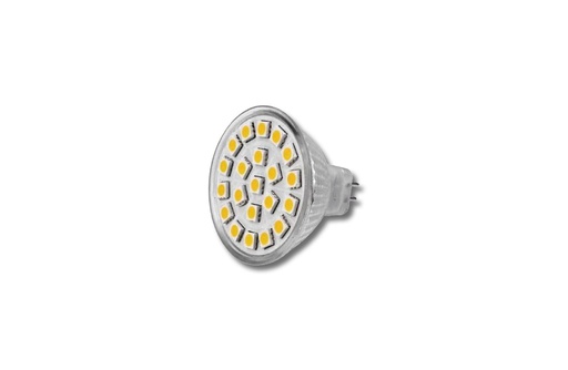 [L-MR16B-21] LAMPARA DICROICA AZUL DE 21 LED 12V AC