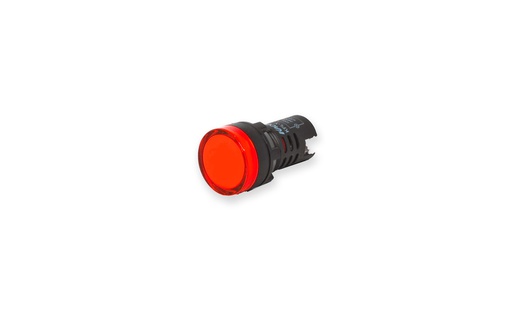 [KPL-R24VCA-VCC] OJO DE BUEY ROJO 24V CA y CC REDONDO 22mm