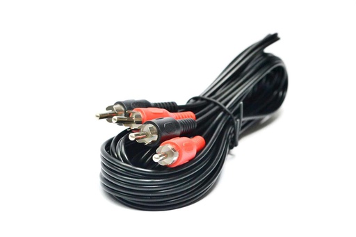 [CA-125] CABLE STEREO RCA M/RCA M 4 METROS ROJO Y NEGRO