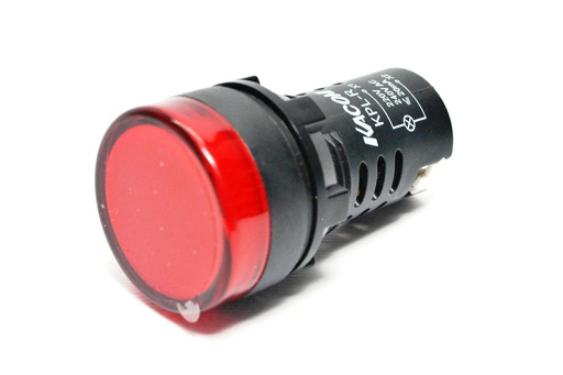 [KPL-R220VCA] OJO DE BUEY 220V ROJO REDONDO 22mm