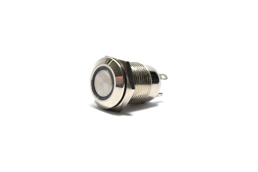 [PULS-LUZ-M12NA-R] PULSADOR C/LUZ ROJA NORMAL ABIERTO 12mm METALICO