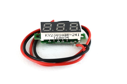 [ARDUINO-VOLTIMETRO] MINI VOLTIMETRO 2.5 a 40Vdc C/DISPLAY .28" ROJO