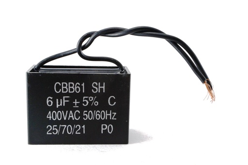 [CP6X400-CBB61] CAP. POLIESTER 6uF 400V PARA ARRANQUE DE MOTOR